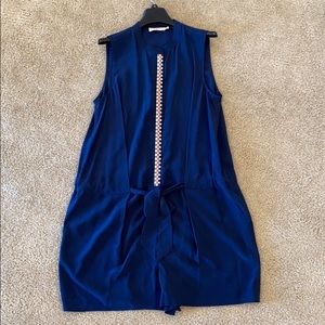 Tory Burch Navy Silk Romper